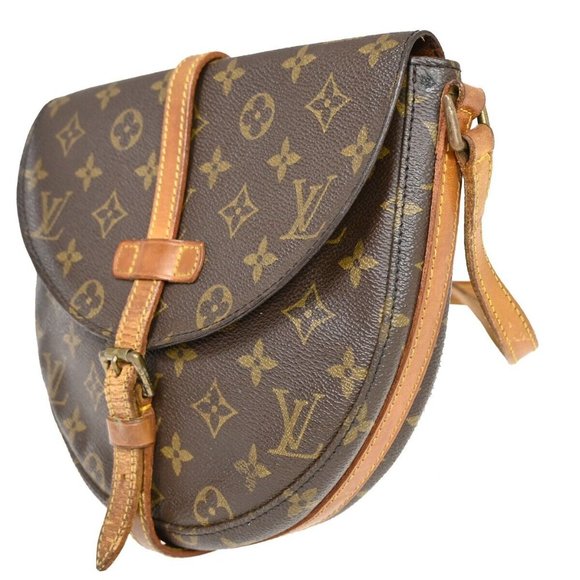 LOUIS VUITTON Chantilly MM Shoulder Bag Monogram Leather Brown M51233 30HB686 - Picture 9 of 16